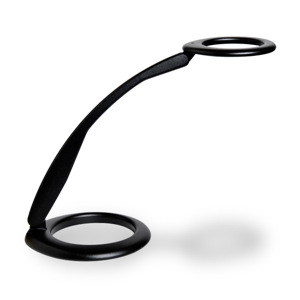 360 series LED workstation task light with integrated table base, black