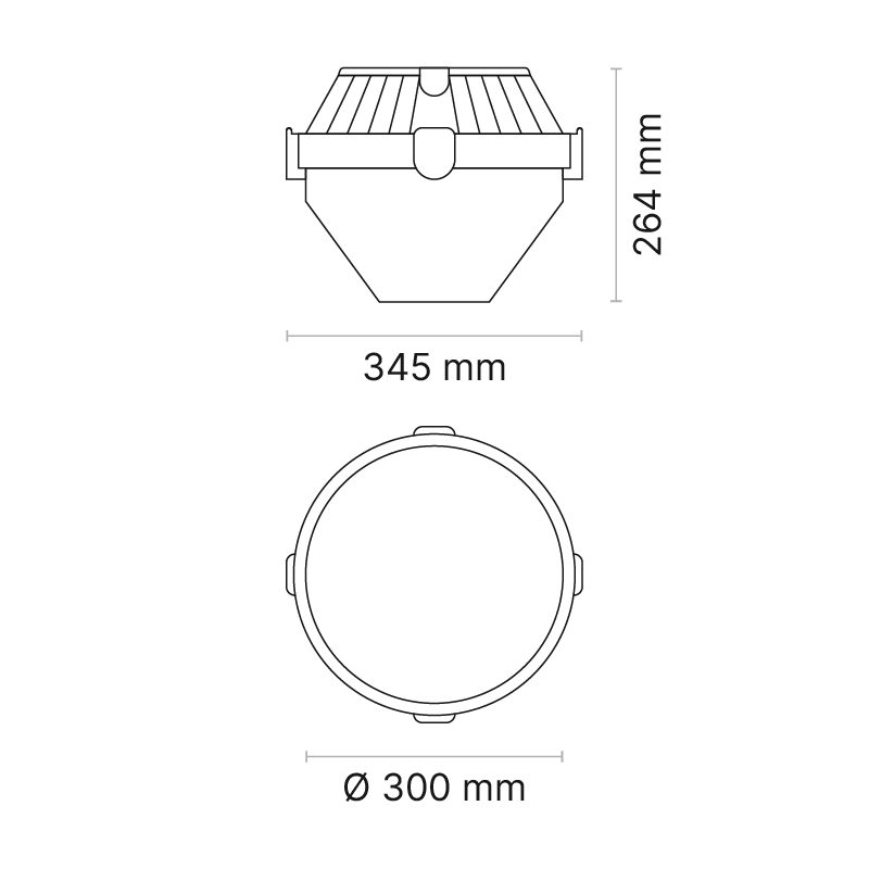 Aura Surface Mounted DALI Dimmable 3000K Ra80