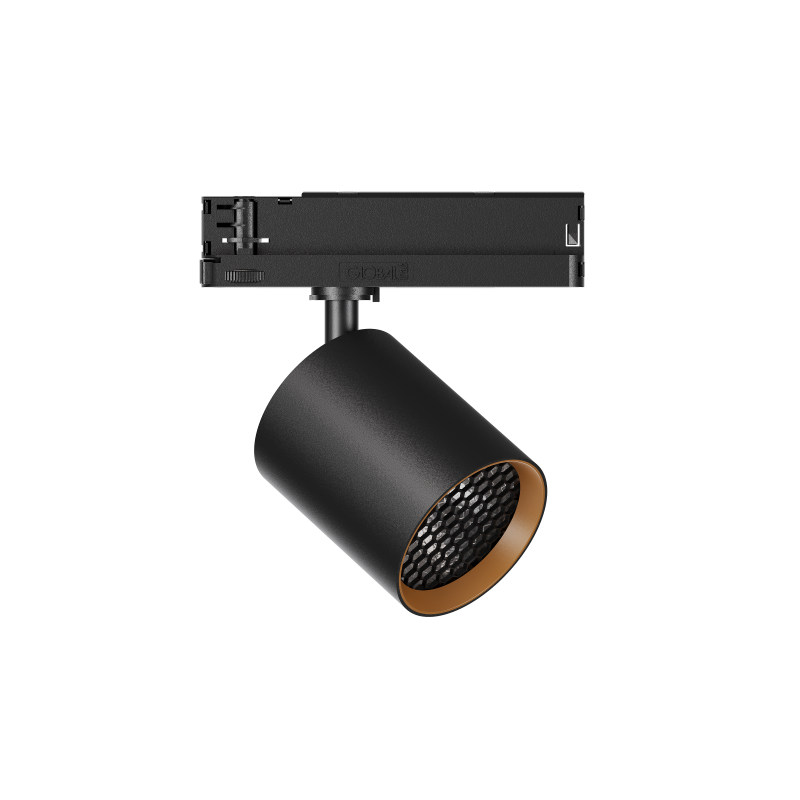 GARDA Trackspot Large Honeycomb Louvre Gold Baffle SP Beam 800mA Casambi 3000K Ra90 Black Finish