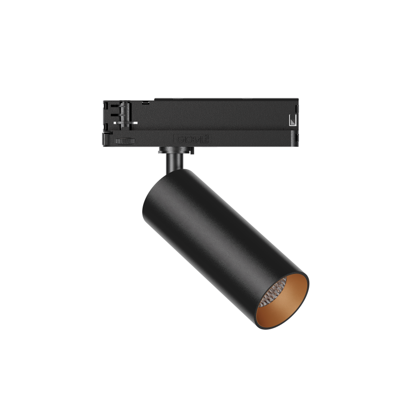 GARDA Trackspot Medium High Transmission Glass Gold Baffle FL Beam 350mA Phase Cut Dimmable 3000K Ra90 Black Finish