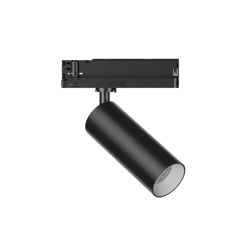 GARDA Trackspot Medium High Transmission Glass White Baffle MWFL Beam 500mA DALI Dimmable 4000K Ra90 Black Finish