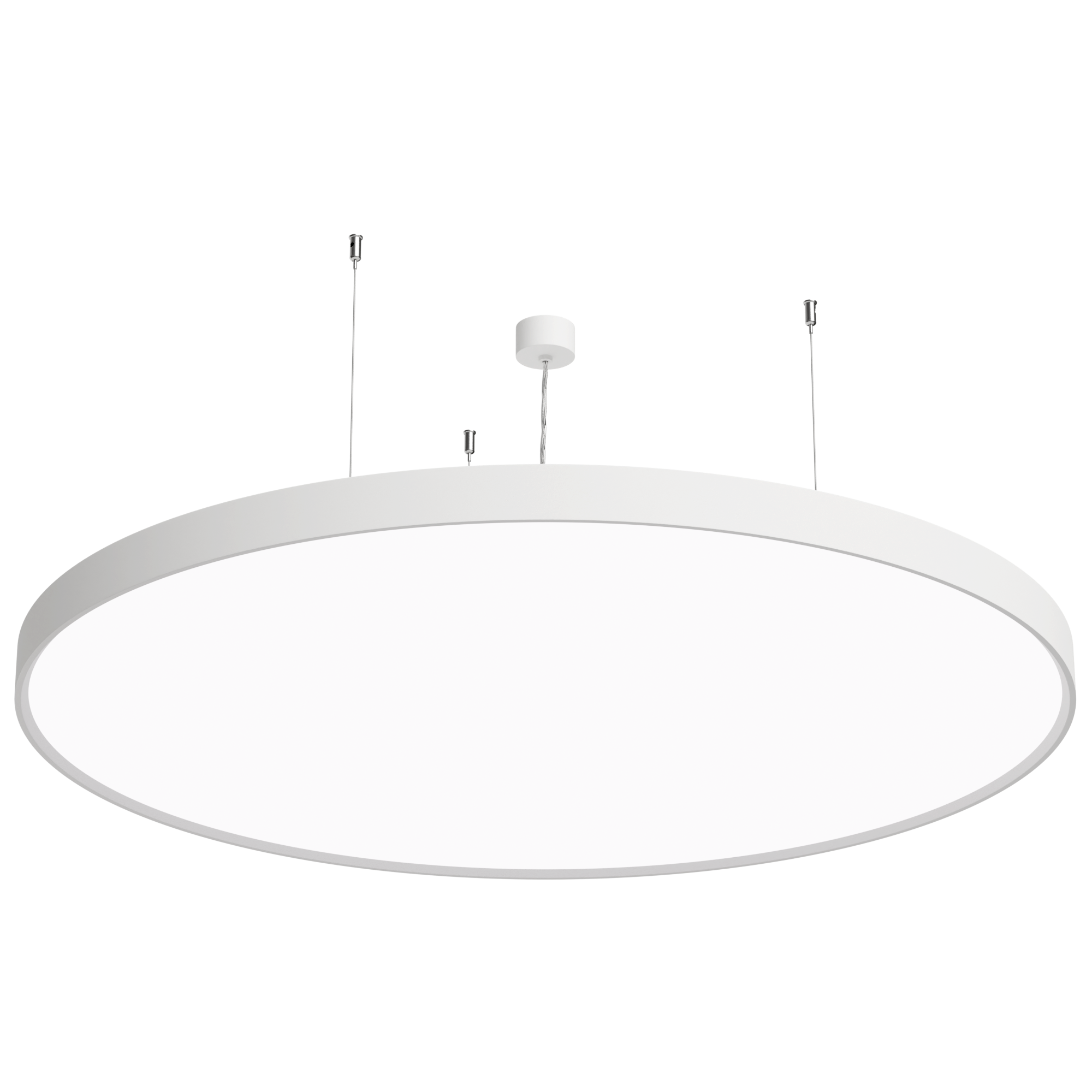 LUCCA 1200 DALI Dimmable 3000K Ra90 Wire Suspended White Finish
