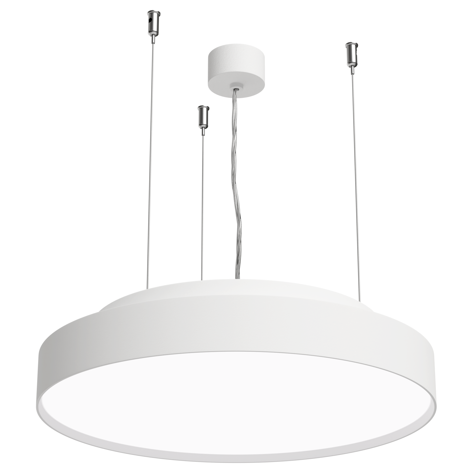 LUCCA 450 Fixed Output 4000K Ra90 Wire Suspended White Finish