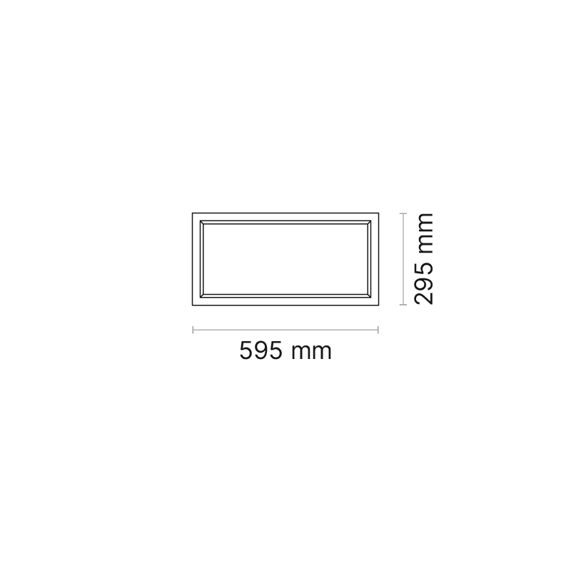 ORTA R 600x300 (nom. ) T-bar Recessed MicroPrismatic 350mA Phase-Cut Dimmable 3000K Ra90