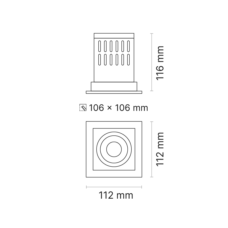 Venice 3 Box 1-Element FL Optic Fixed Output 4000K Ra80 Black
