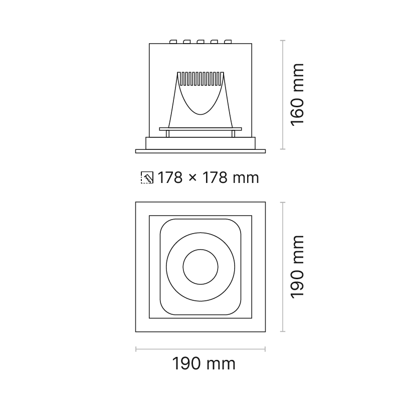 Venice 20 Box 1-Element MWFL Optic Fixed Output 3000K Ra80 White