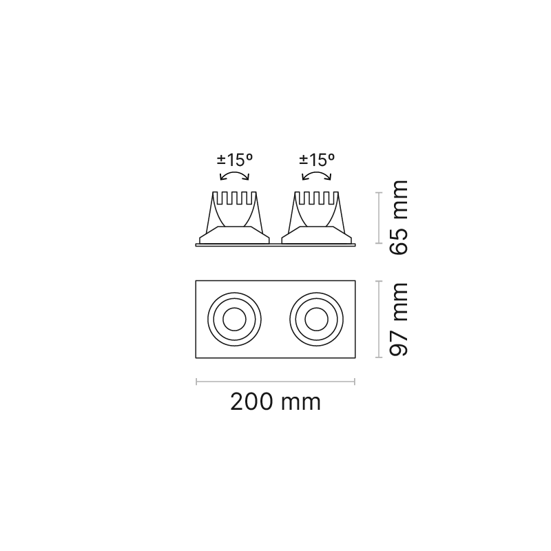 Venice 2Plate 2-Element FL Optic 3000K Ra80 Black