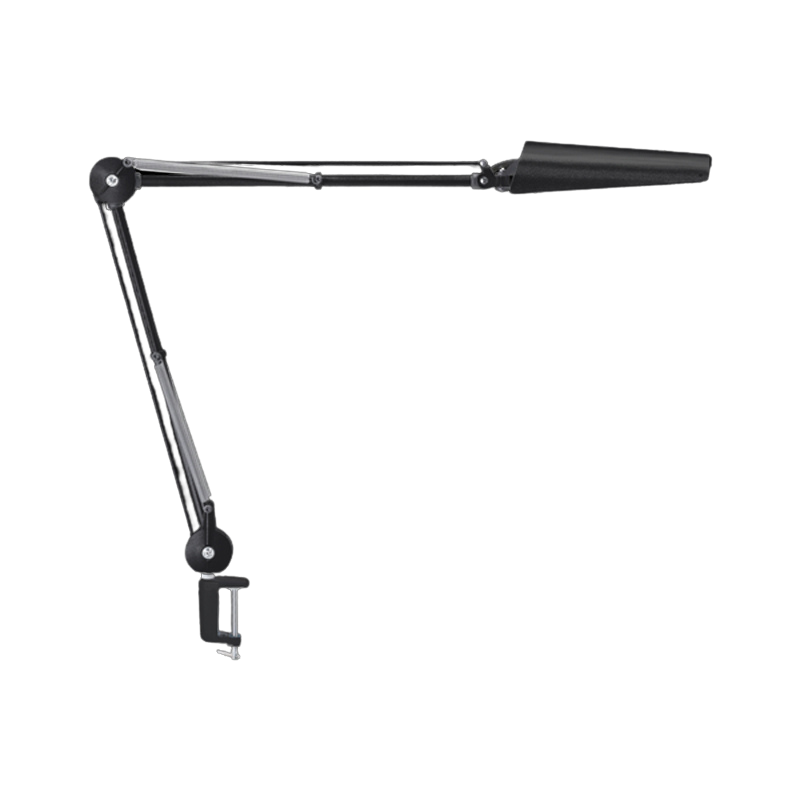 Air-LED series LED workstation task light with 60cm arm and 6cm table clamp, black