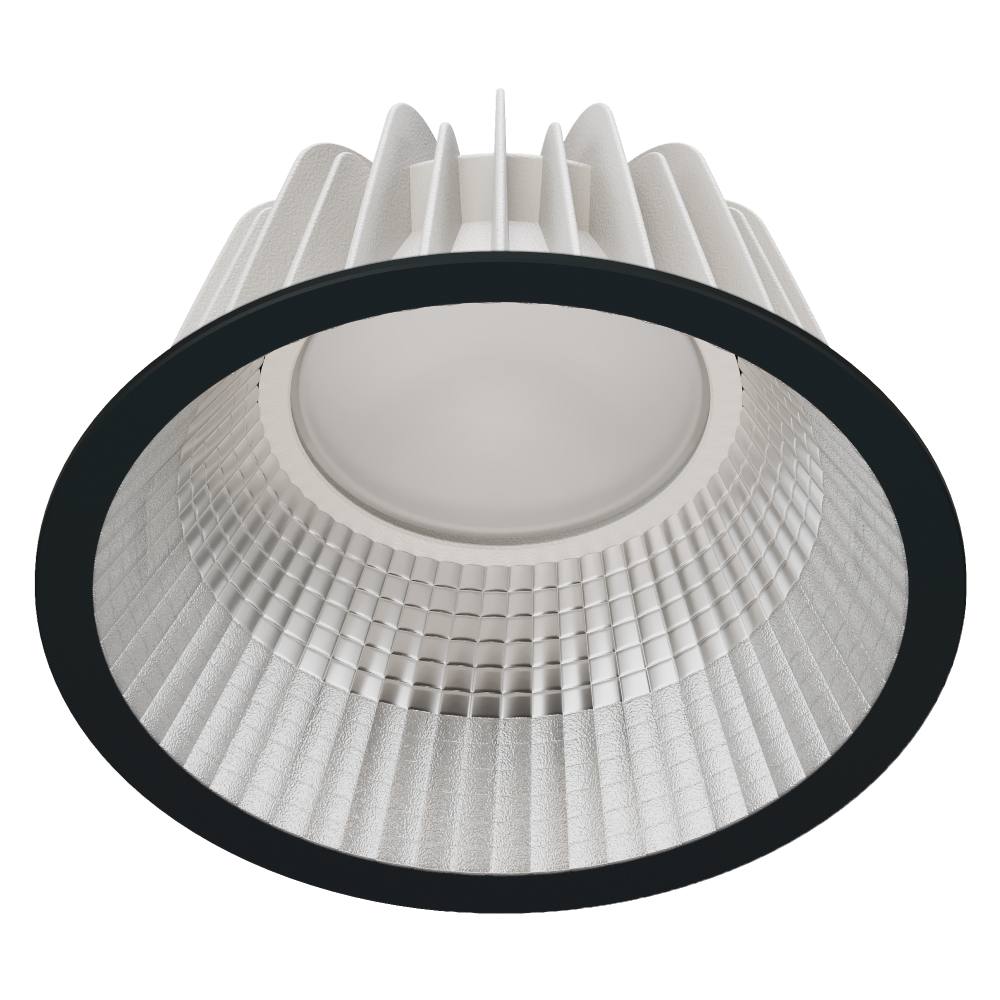 COMO M Faceted Reflector Wide Beam 180mA DALI Dimmable 4000K Ra90 Black Trim