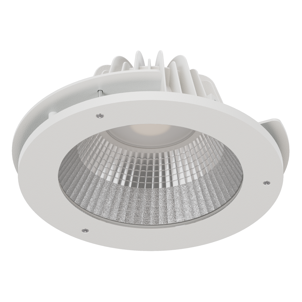 Como M Anti-Ligature Anti-Vandal Faceted Reflector Wide Beam 180mA Casambi MelaGen® Calm Ra90 White trim