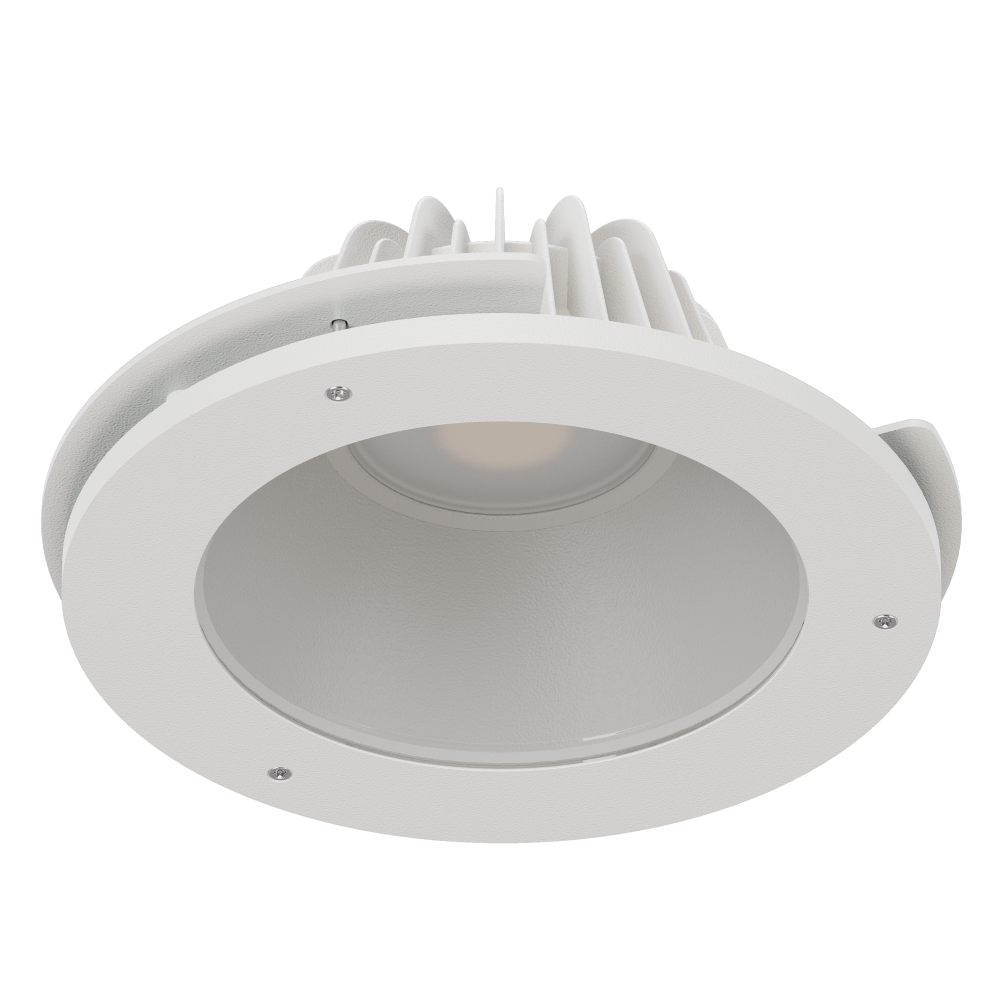 Como M Anti-Ligature Anti-Vandal White Reflector Wide Beam 700mA Casambi 3000K Ra90 White trim