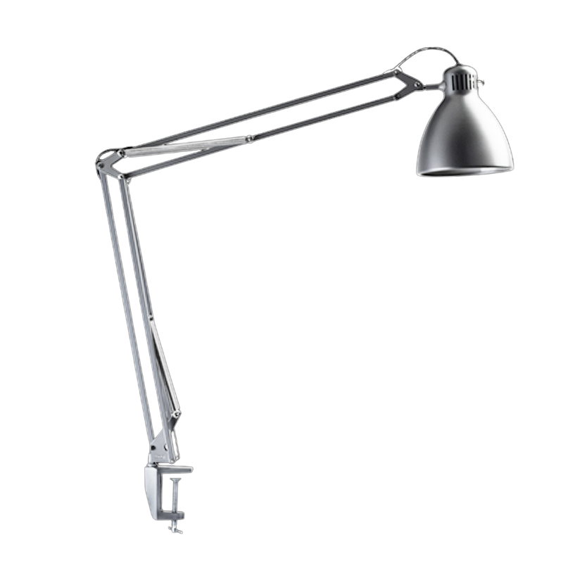 L-1 LED series Inspection & Task Light Aluminium Grey with weighted table base