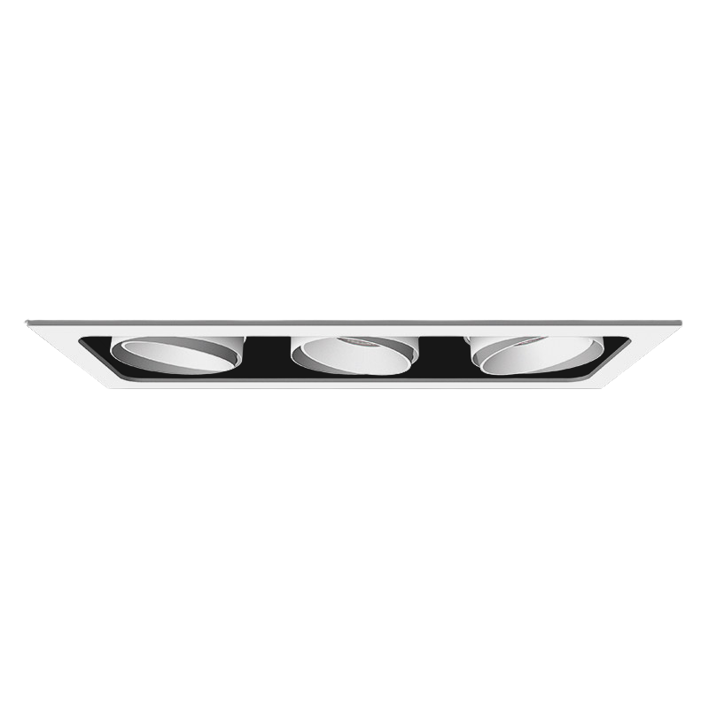 Venice 6 RPV Plate 3-Element Low Power FL Optic DALI Dimmable 3000K Ra90 White/Black