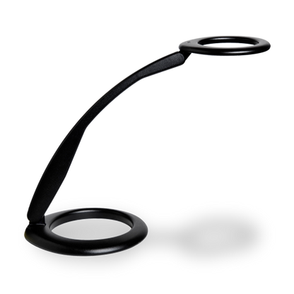 360 series LED workstation task light with integrated table base, black