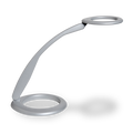 360 series LED workstation task light with integrated table base, aluminium grey