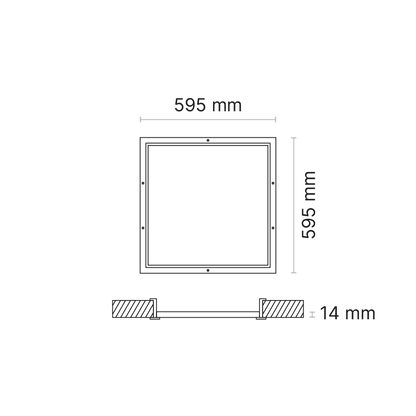Clinic Bondor Recessed 600x600mm (nom.) Fixed Output 700mA Opalescent 4000K Ra90