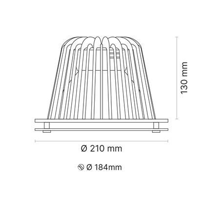 Como Decor L Faceted Reflector 700mA DALI Dimmable 3000K Ra90 Black trim