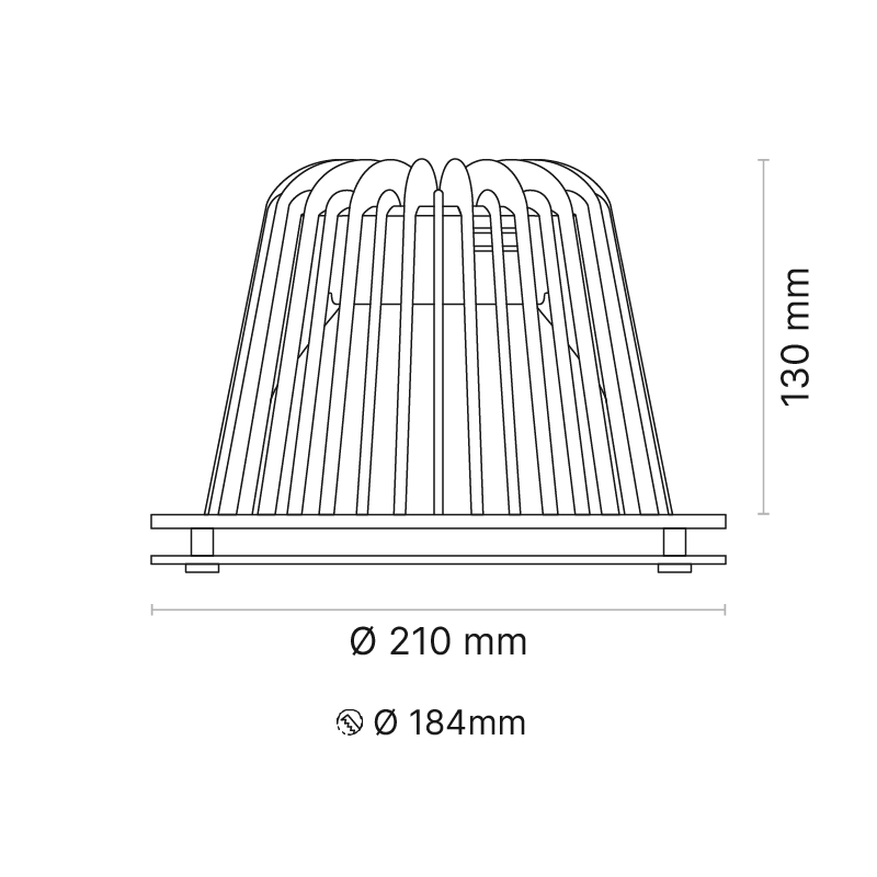 Como Decor L Faceted Reflector 700mA DALI Dimmable 3000K Ra90 Black trim