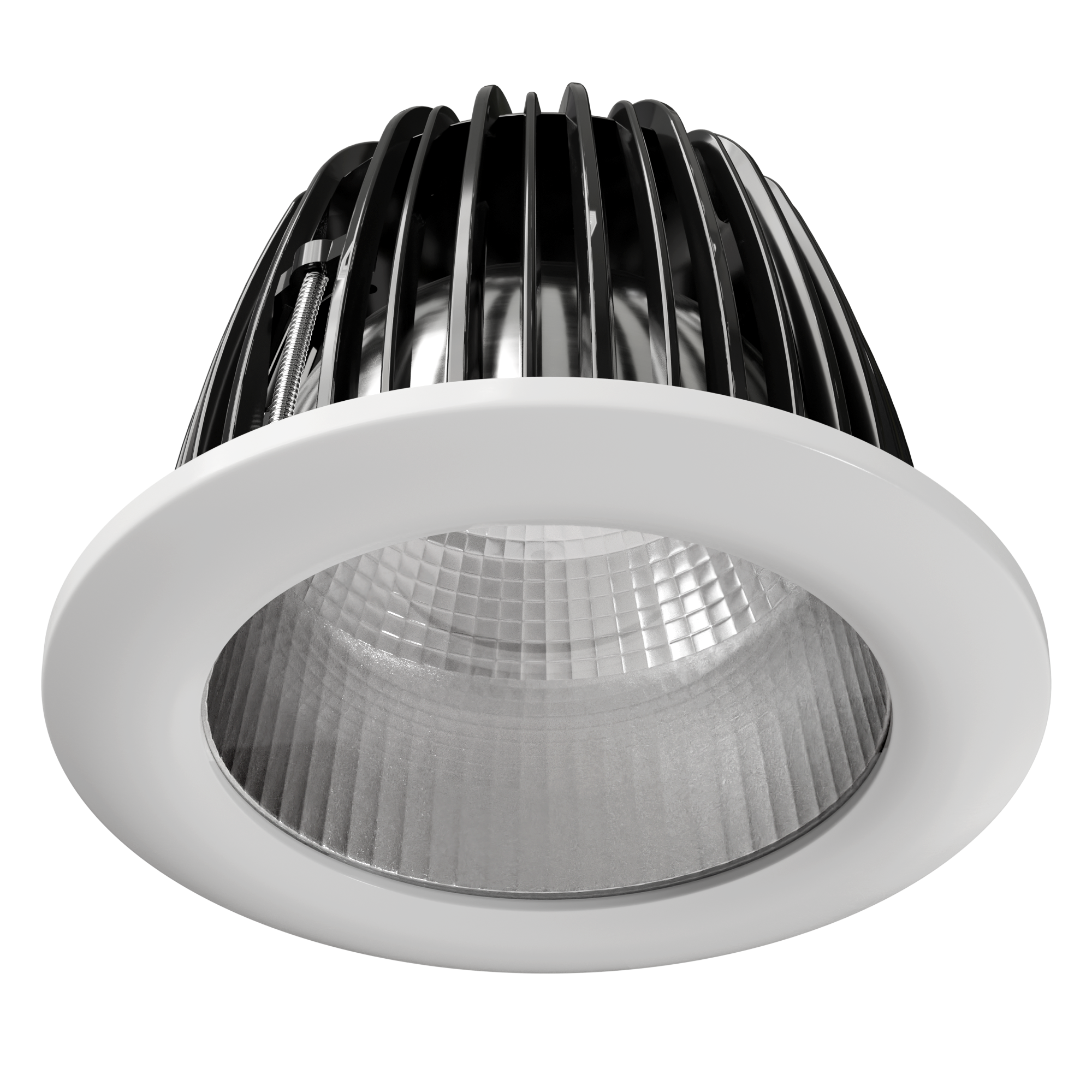 COMO IP44 L Clear Glass Faceted Reflector 1050mA Casambi MelaGen® Active Ra90 Black trim