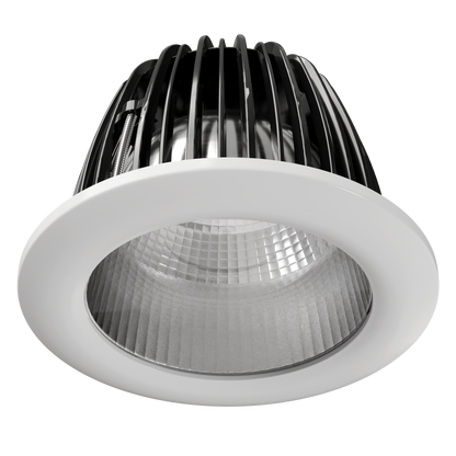 COMO IP44 L Clear Glass Faceted Reflector 1050mA Casambi MelaGen® Active Ra90 Black trim
