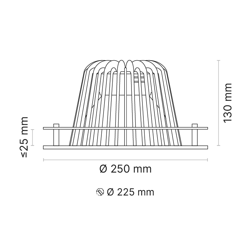 Como L Anti-Ligature Anti-Vandal Faceted Reflector 180mA Fixed Output 4000K Ra90 White trim