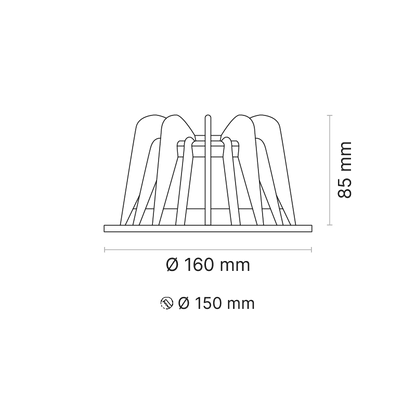 COMO M Faceted Reflector Narrow Beam 180mA Fixed Output 4000K Ra90 White Trim