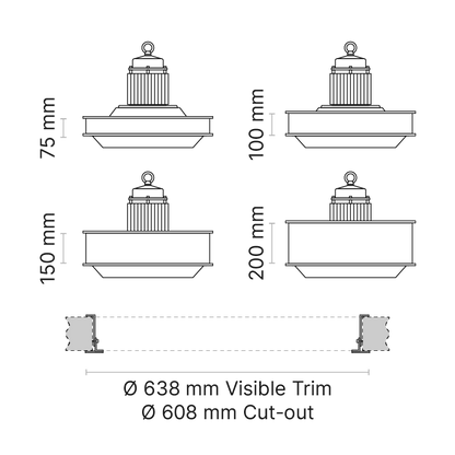 Duraled Capri 140 Fixed Output 4000K Ra80 with Bondor Trim