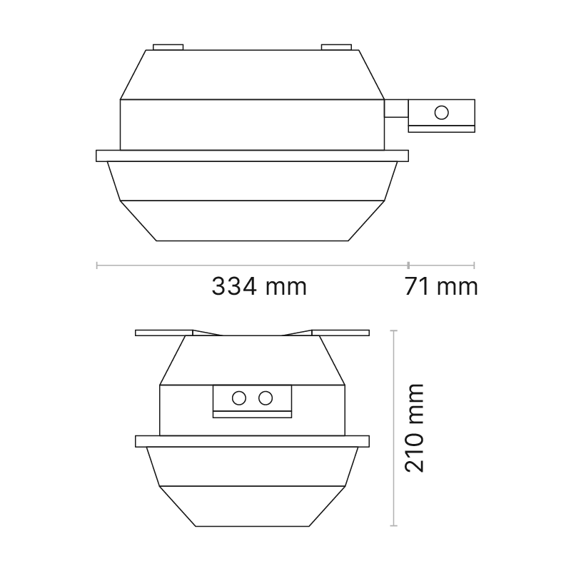 EBH Size 2 High Power Standard Lens Fixed Output 3000K Foot Mount