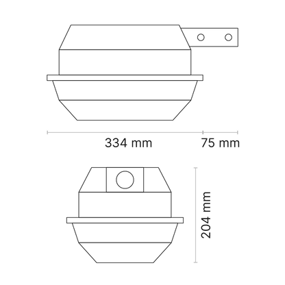 EBH Size 2 High Power Standard Lens Fixed Output 4000K Pole mount with lead