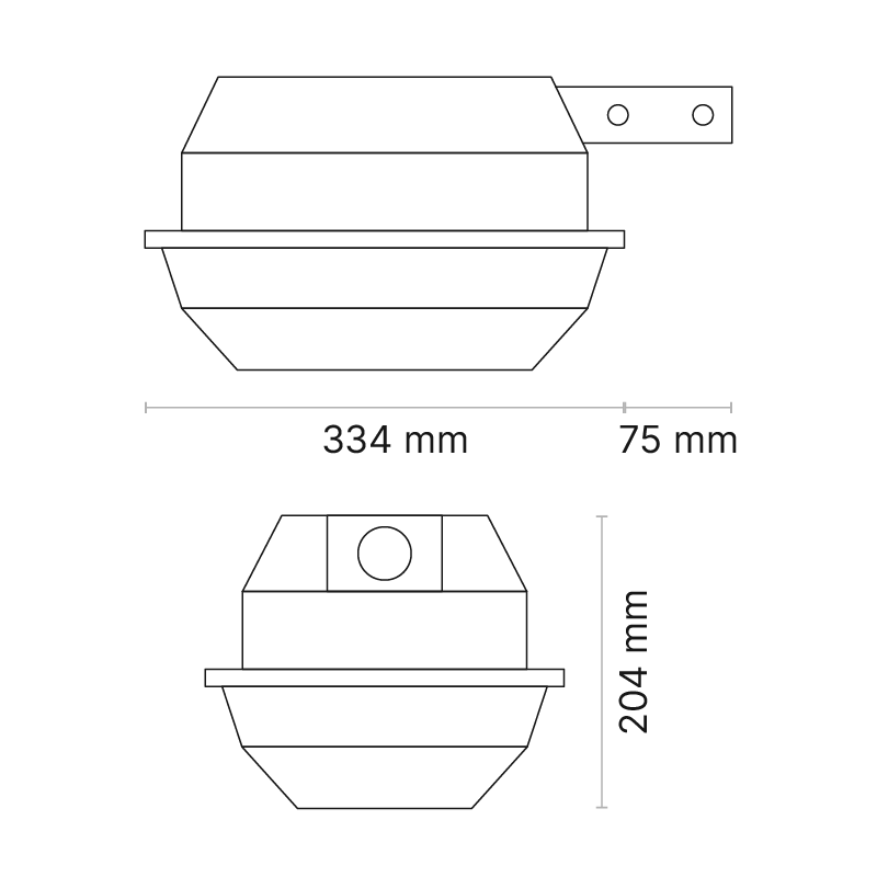 EBH Size 2 High Power Standard Lens Fixed Output 4000K Pole mount with lead