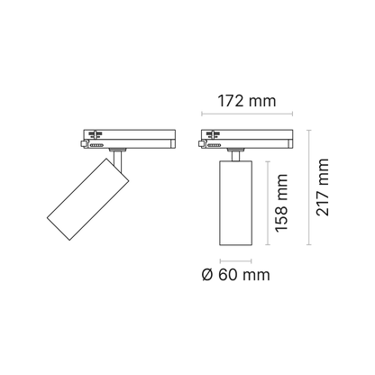 EMPOLI 500mA SP 3000K Ra90 DALI Dimmable Gold Insert Black Housing