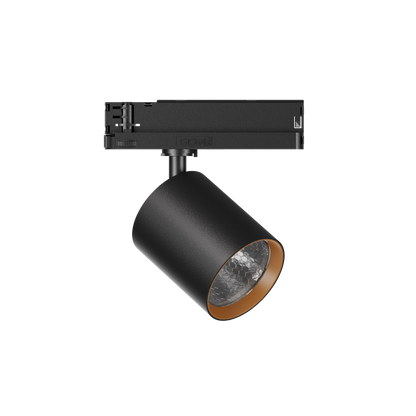 GARDA Trackspot Large High Transmission Glass Gold Baffle MWFL Beam 500mA DALI Dimmable 4000K Ra90 Black Finish