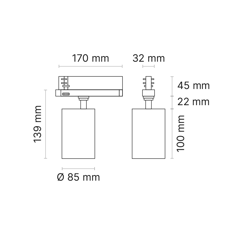 GARDA Trackspot Large High Transmission Glass Black Baffle SP Beam 500mA DALI Dimmable 4000K Ra90 White Finish