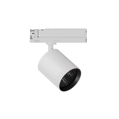 GARDA Trackspot Large Honeycomb Louvre Black Baffle MWFL Beam 800mA DALI Dimmable 4000K Ra90 White Finish