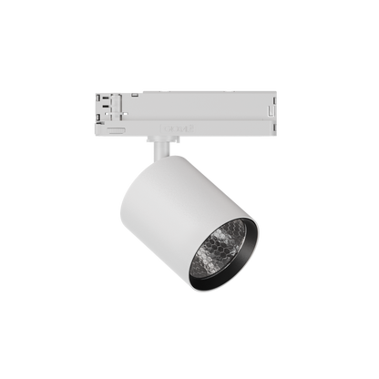 GARDA Trackspot Large High Transmission Glass Black Baffle SP Beam 500mA DALI Dimmable 4000K Ra90 White Finish