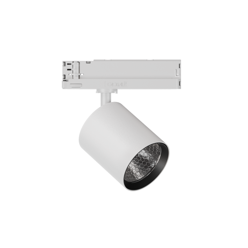 GARDA Trackspot Large High Transmission Glass Black Baffle SP Beam 500mA DALI Dimmable 4000K Ra90 White Finish