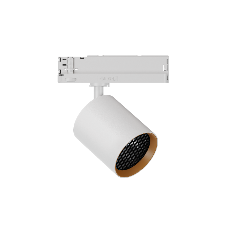 GARDA Trackspot Large Honeycomb Louvre Gold Baffle SP Beam 500mA Casambi 3000K Ra90 White Finish