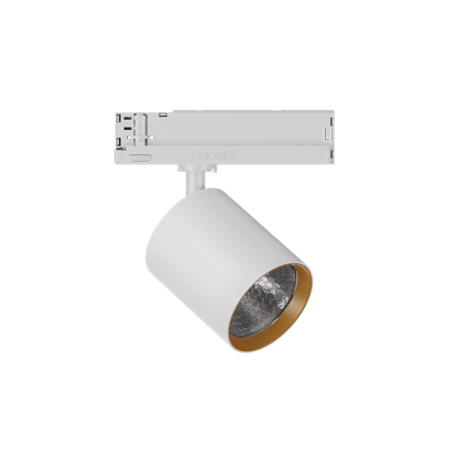 GARDA Trackspot Large High Transmission Glass Gold Baffle FL Beam 800mA Fixed Output 4000K Ra90 White Finish