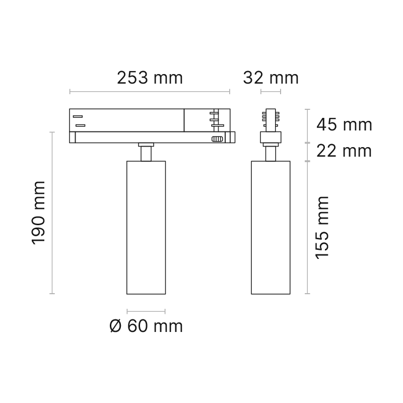 GARDA Trackspot Medium High Transmission Glass Black Baffle MWFL Beam 350mA DALI Dimmable 4000K Ra90 Black Finish