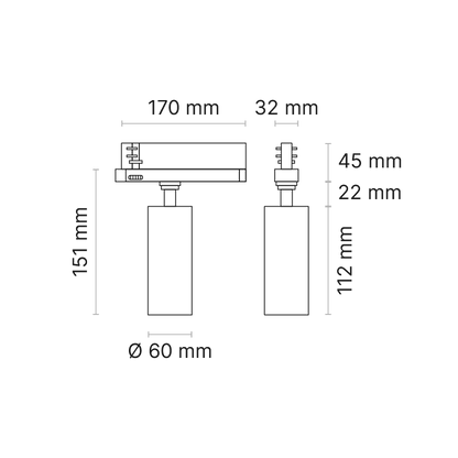 GARDA Trackspot Small High Transmission Glass Black Baffle FL Beam 350mA DALI Dimmable 4000K Ra90 White Finish
