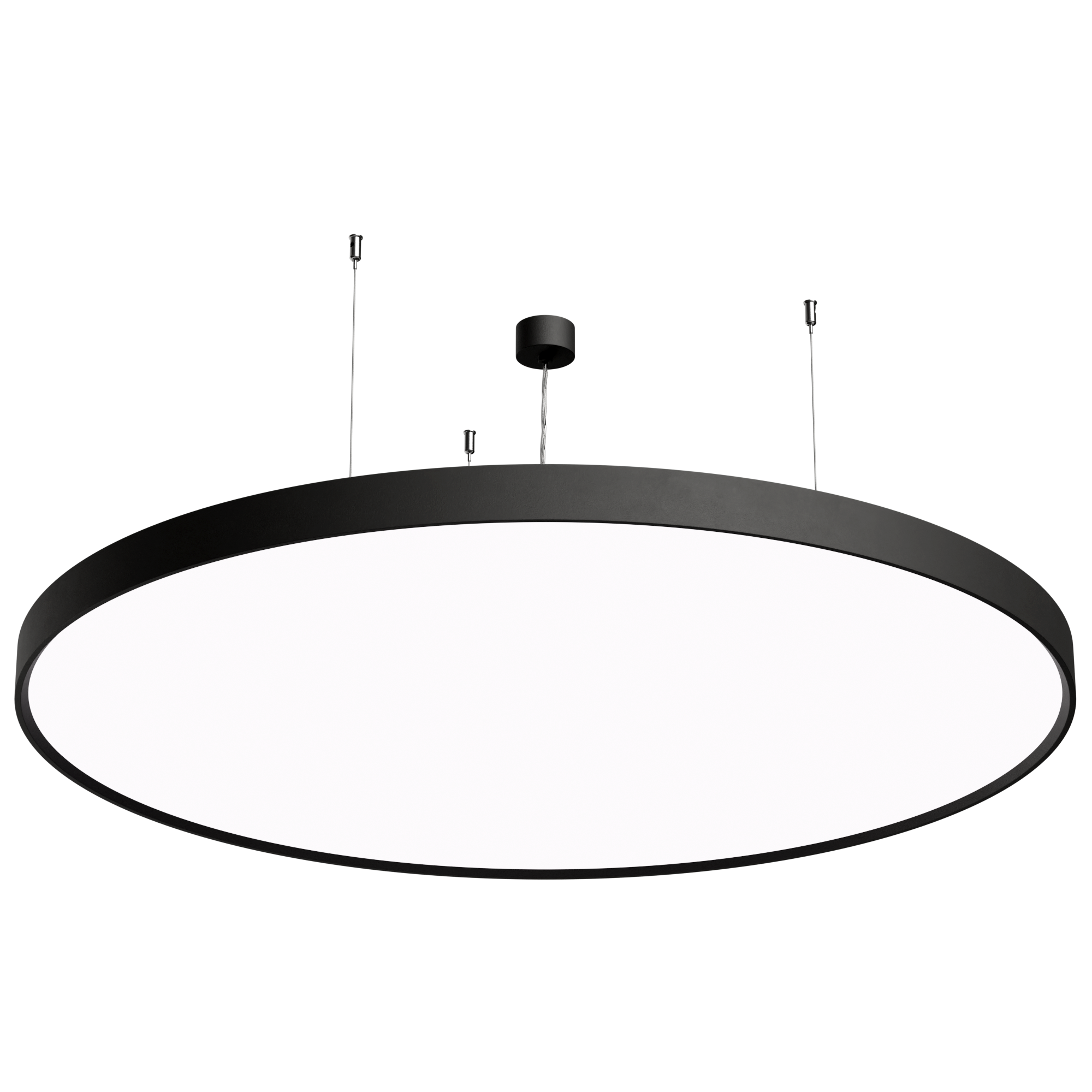 LUCCA 1200 DALI Dimmable 3000K Ra90 Wire Suspended Black Finish