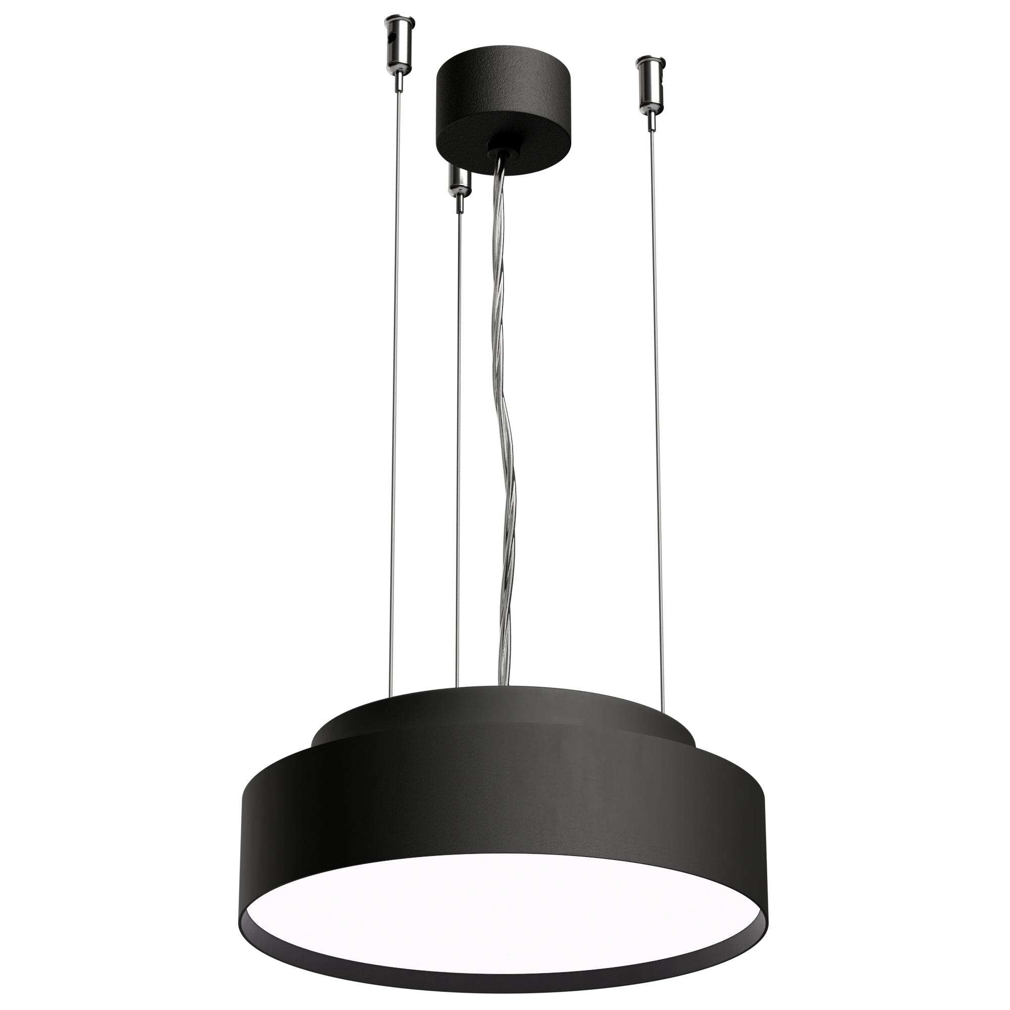 LUCCA 250 Phase-Cut Dimmable 3000K Ra90 Wire Suspended Black Finish