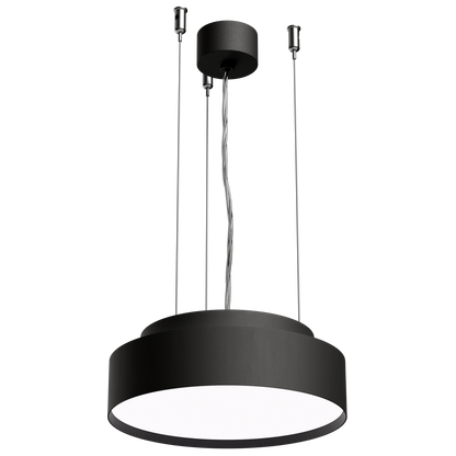 LUCCA 250 DALI Dimmable 4000K Ra90 Wire Suspended Black Finish