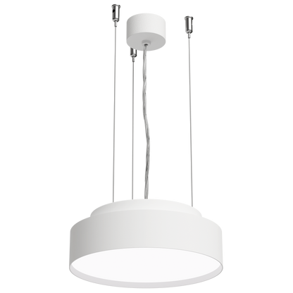 LUCCA 250 Fixed Output 3000K Ra90 Wire Suspended White Finish