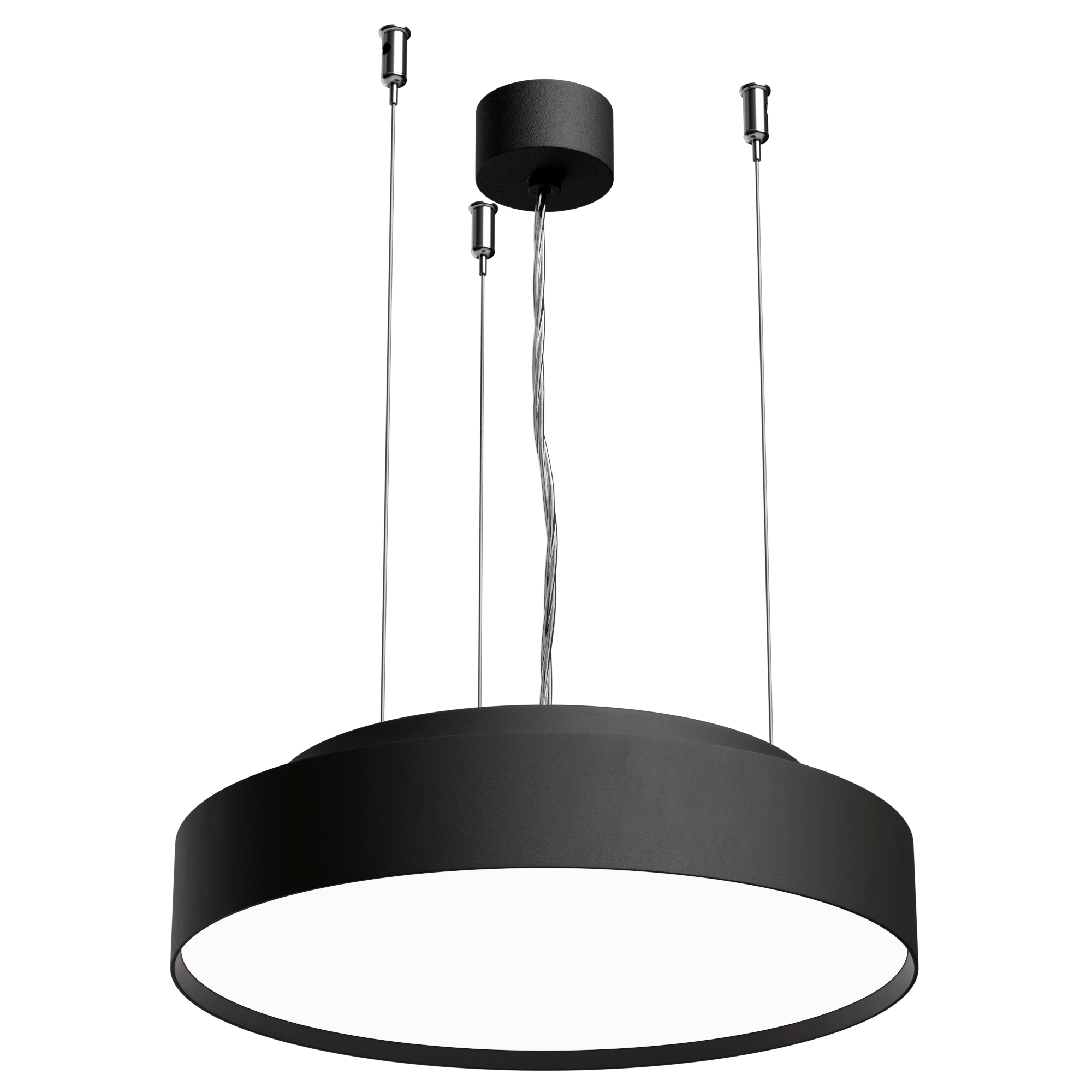 LUCCA 350 DALI Dimmable 3000K Ra90 Wire Suspended Black Finish