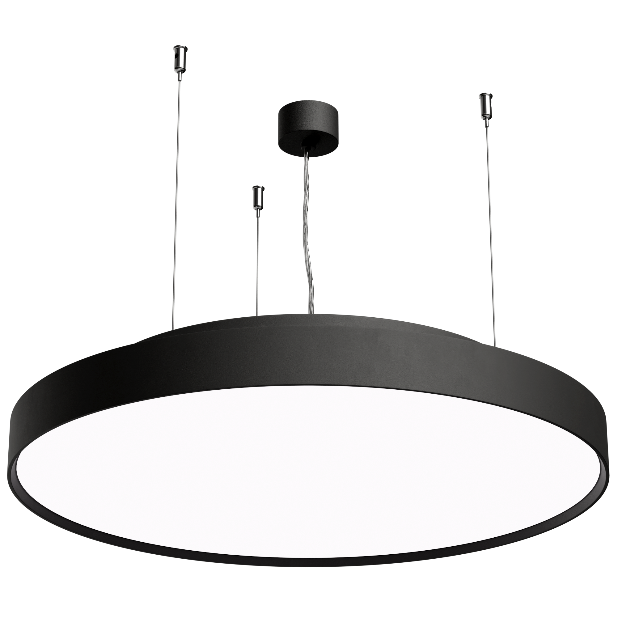 LUCCA 650 DALI Dimmable 4000K Ra90 Wire Suspended Black Finish
