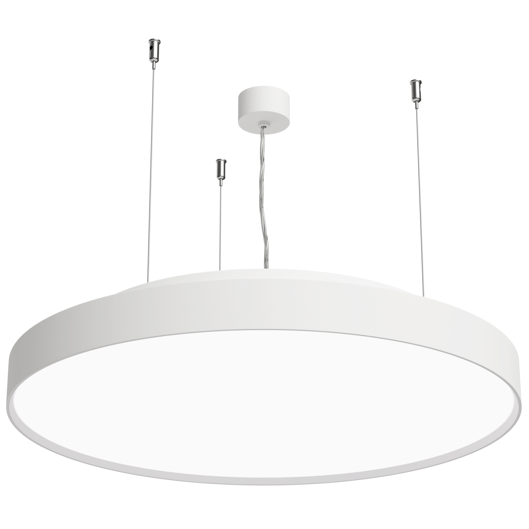 LUCCA 650 Fixed Output 3000K Ra90 Wire Suspended White Finish