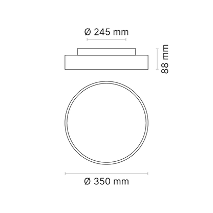 LUCCA 350 Fixed Output MelaGen Active Surface Mounted White Finish