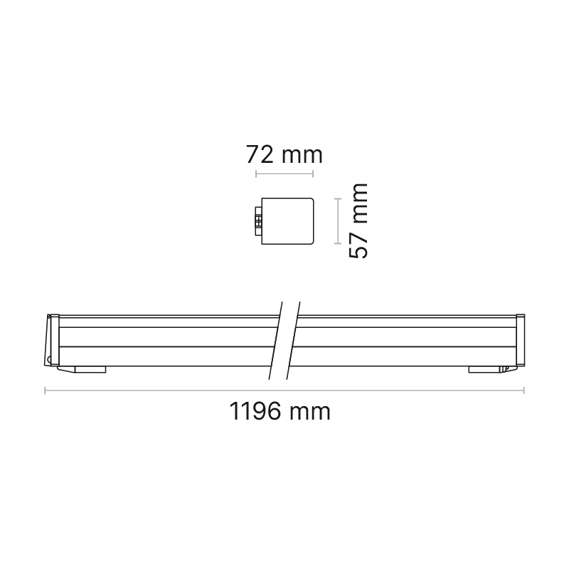 MIRROR T5 series 1x28W Wall-Surface Mounted Diffused