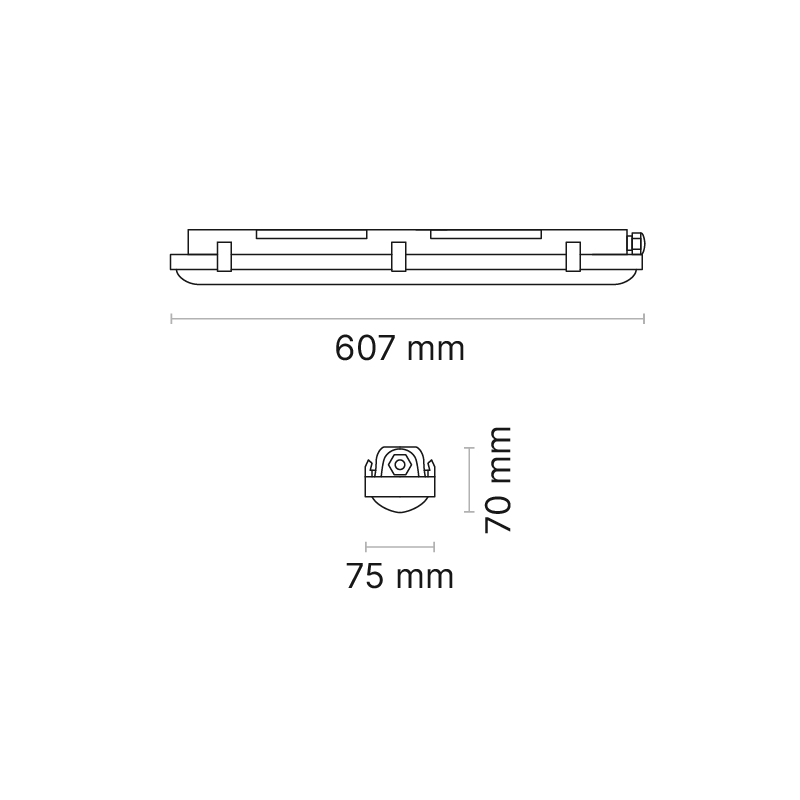 NAUTILUS 600mm (nom.) DALI Dimmable 4000K Ra80